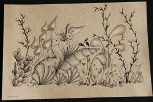 Tangle garden made at Tangle U Northampton, MA, March 2013